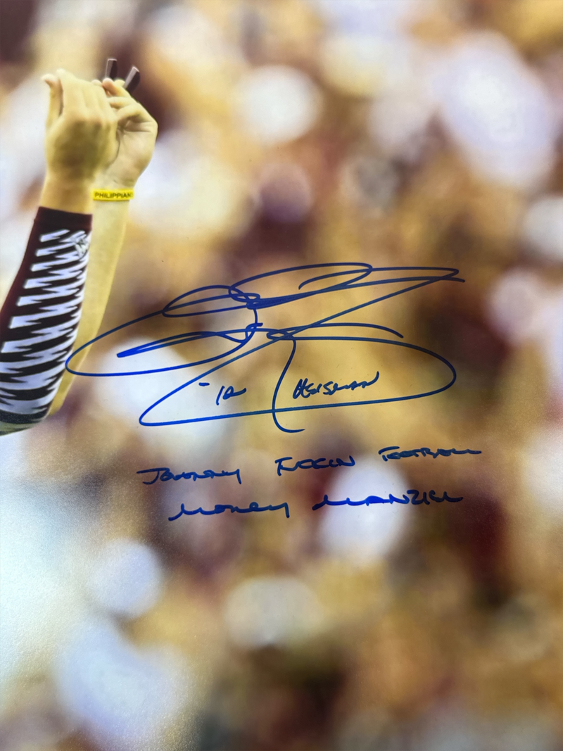 Johnny Manziel Signed Texas A&M Aggies 16x20 Photo w/ 3 Insc. Beckett BAS COA