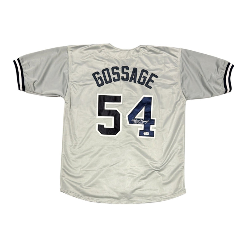 Goose Gossage Signed Yankees Custom Jersey w/ HOF 2000 Beckett Witness BAS COA