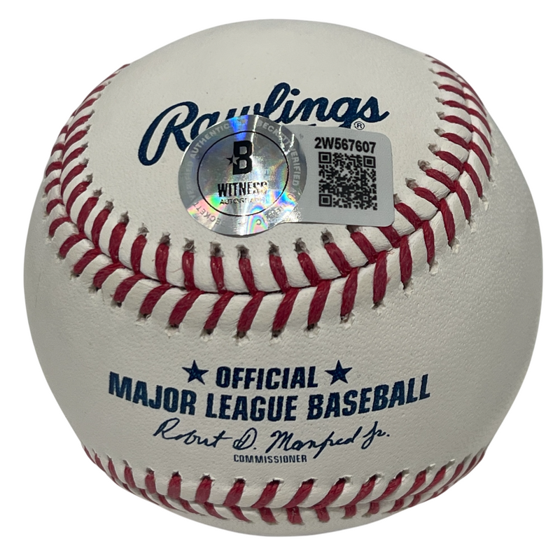 Dontrelle Willis Signed ROMLB Baseball w/ 03 NL ROY Beckett Witness BAS COA
