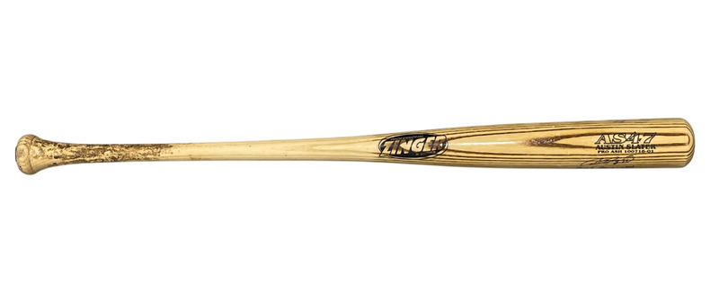 Auston Slater Signed AS47 Zinger 2017 Game Used Rookie Bat ONYX COA Yankees