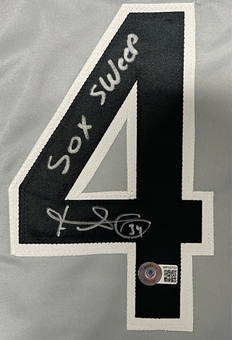 Freddy Garcia Signed Chicago Custom Grey Jersey w Sox Sweep Beckett BAS COA
