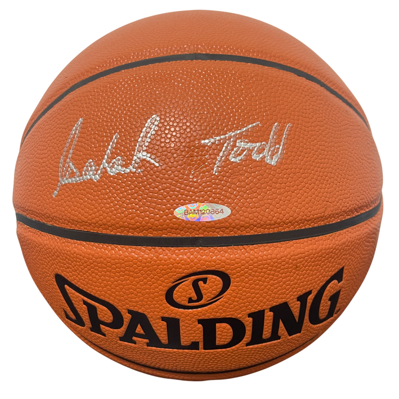 Isaiah Todd Signed Spalding NBA Basketball Upper Deck UDA COA Washington Wizards