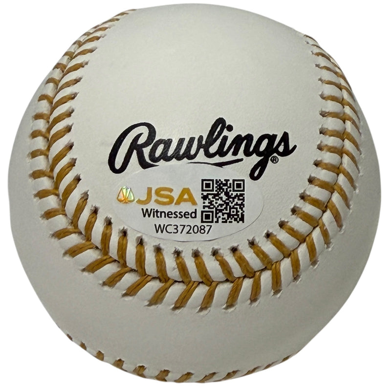 Ellis Valentine Signed Gold Glove Baseball w/ 78 GG JSA Witness COA Expos