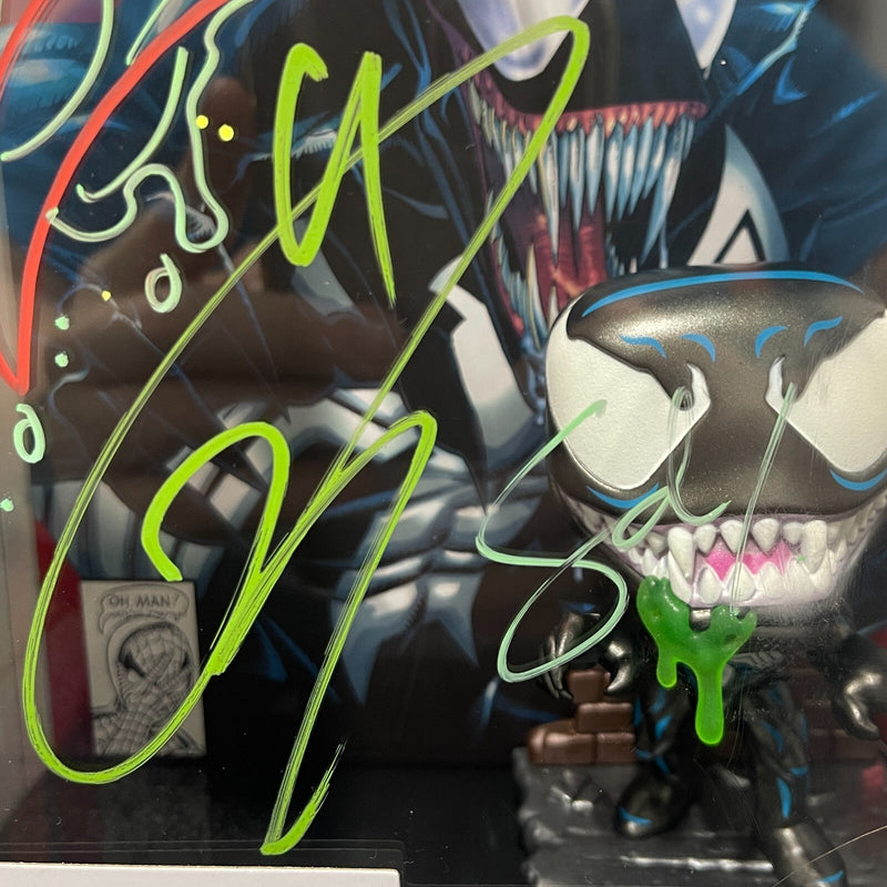Tom Hardy Signed Venom Funko Pop Comic #10 w Sam De La Rosa Sketch BAS JSA COA B