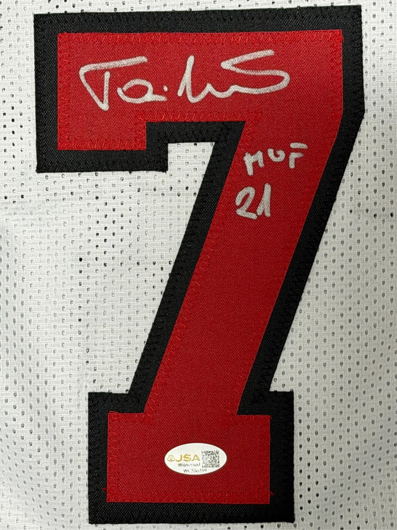 Toni Kukoc Signed Autographed Bulls Custom Jersey w/ HOF 21 JSA Witness COA