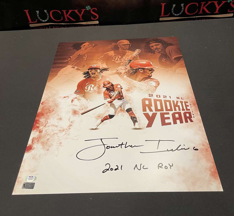 Jonathan India Signed Auto Autographed 16x20 Photo PSA COA 2021 NL ROY Reds