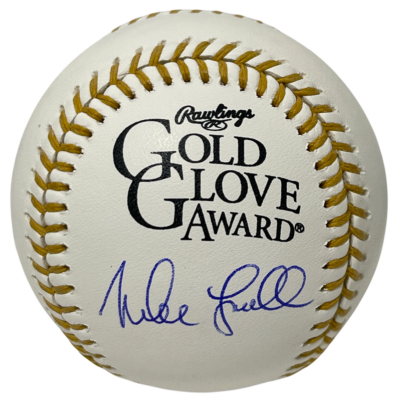 Mike Lowell Signed Rawlings Gold Glove Baseball Beckett Witness BAS COA