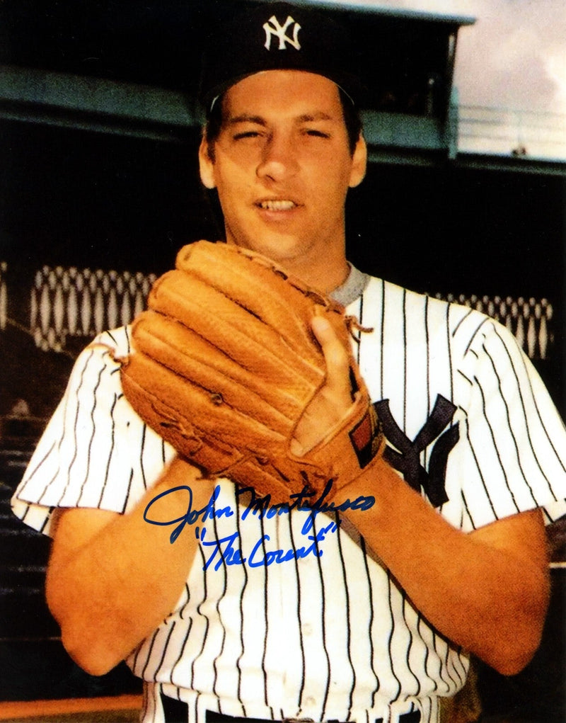 John Montefusco Signed New York Yankees 8x10 Photo w/ The Count LSCM COA