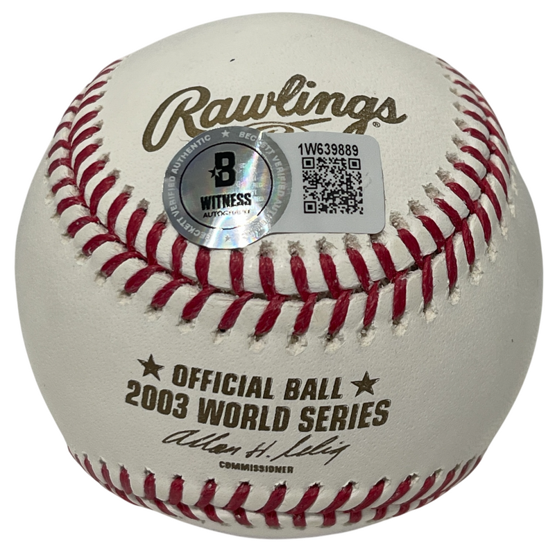 Derrek Lee Signed Auto 2003 World Series ROMLB Baseball w/ WSC Beckett BAS COA