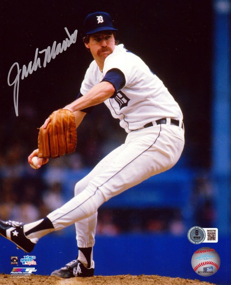 Jack Morris Signed Detroit Tigers 8x10 Photo File Beckett BAS Witness COA