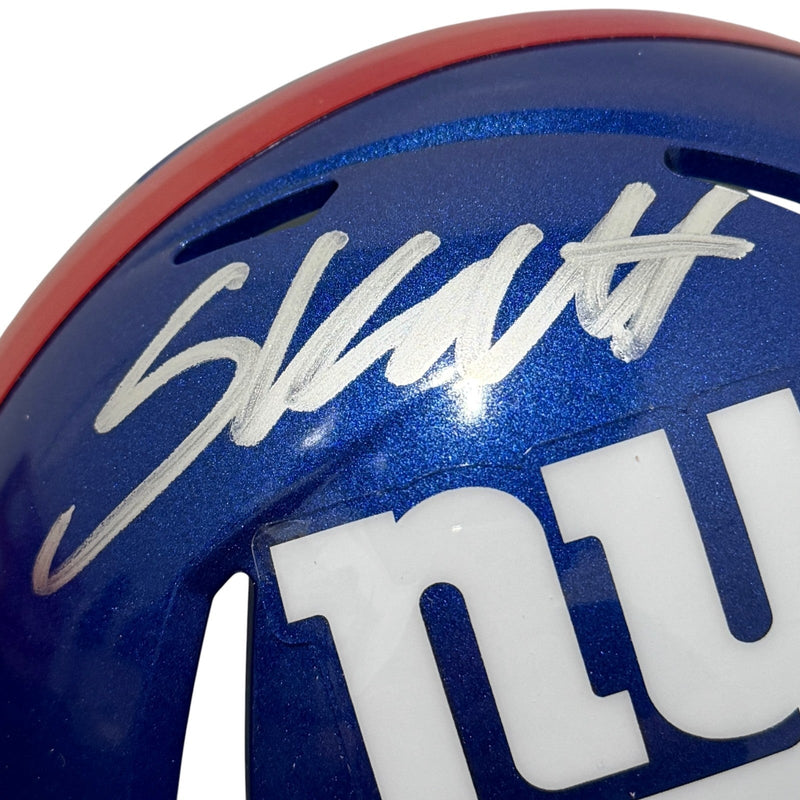 Cam Skattebo Signed Autographed New York Giants Speed Mini Helmet FANATICS COA