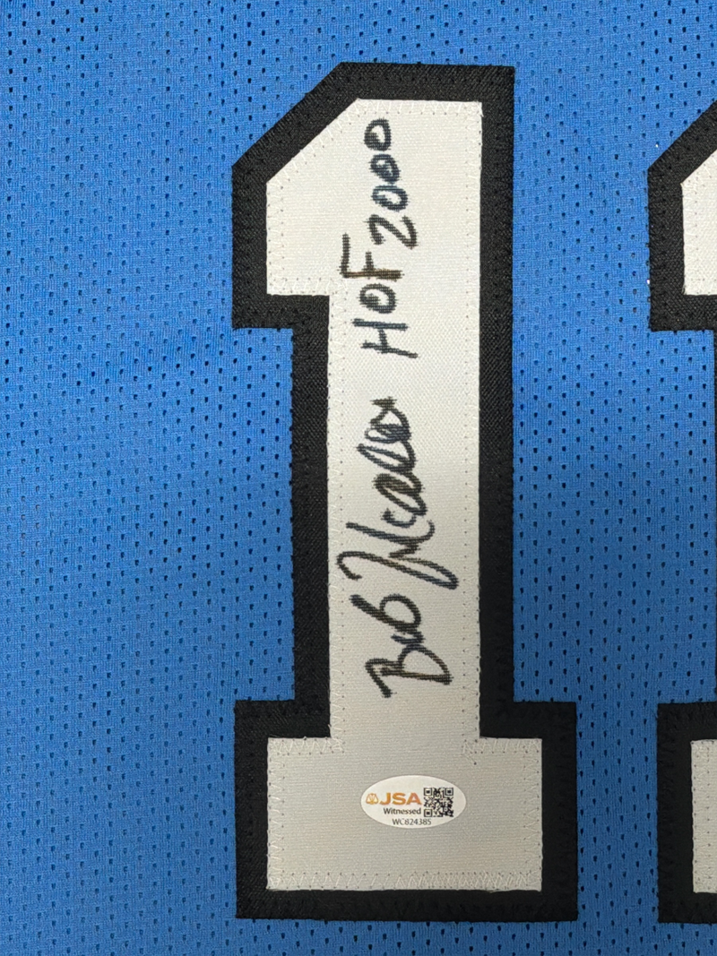 Bob McAdoo Signed Buffalo Braves Custom Jersey w/ HOF 2000 JSA Witness COA