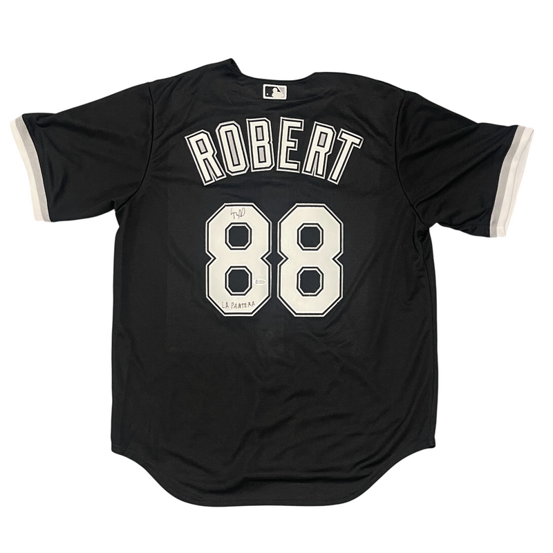 Luis Robert Signed White Sox Nike Jersey w/ LA PANTERA Beckett Witness BAS COA