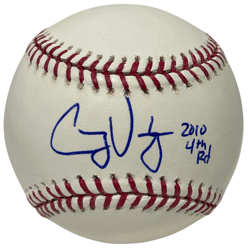 Cory Vaughn Signed Autographed ROMLB Baseball w/ 2010 4th RD NY Mets LSCM COA