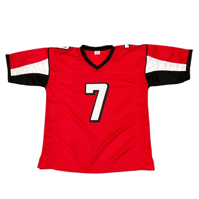 Michael Vick Signed Atlanta Falcons Custom Jersey Beckett Witness BAS COA