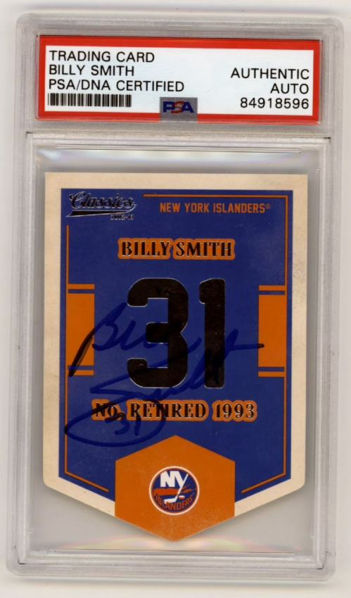 Billy Smith 2012-13 Classics Signature Banner Numbers Signed PSA Auth Auto HOF