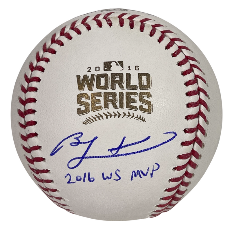 Ben Zobrist Signed Auto 2016 World Series Baseball w 2016 WS MVP Beckett BAS COA