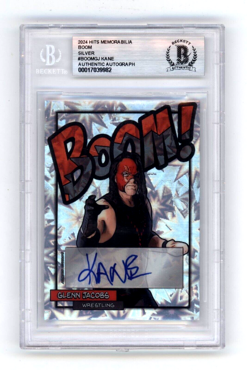 Glenn Jacobs KANE 2024 Hits Memorabilia BOOM Silver #/10 Signed BGS BAS Auto
