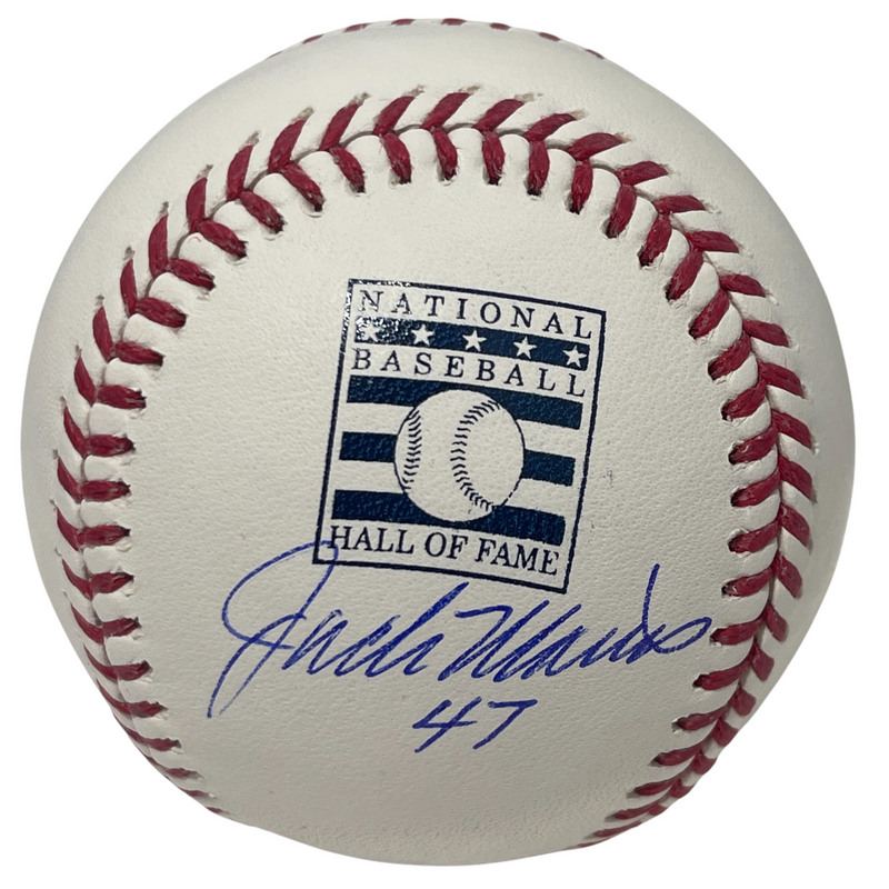 Jack Morris Signed Autographed HOF Logo ROMLB Baseball w #47 Beckett Wit BAS COA