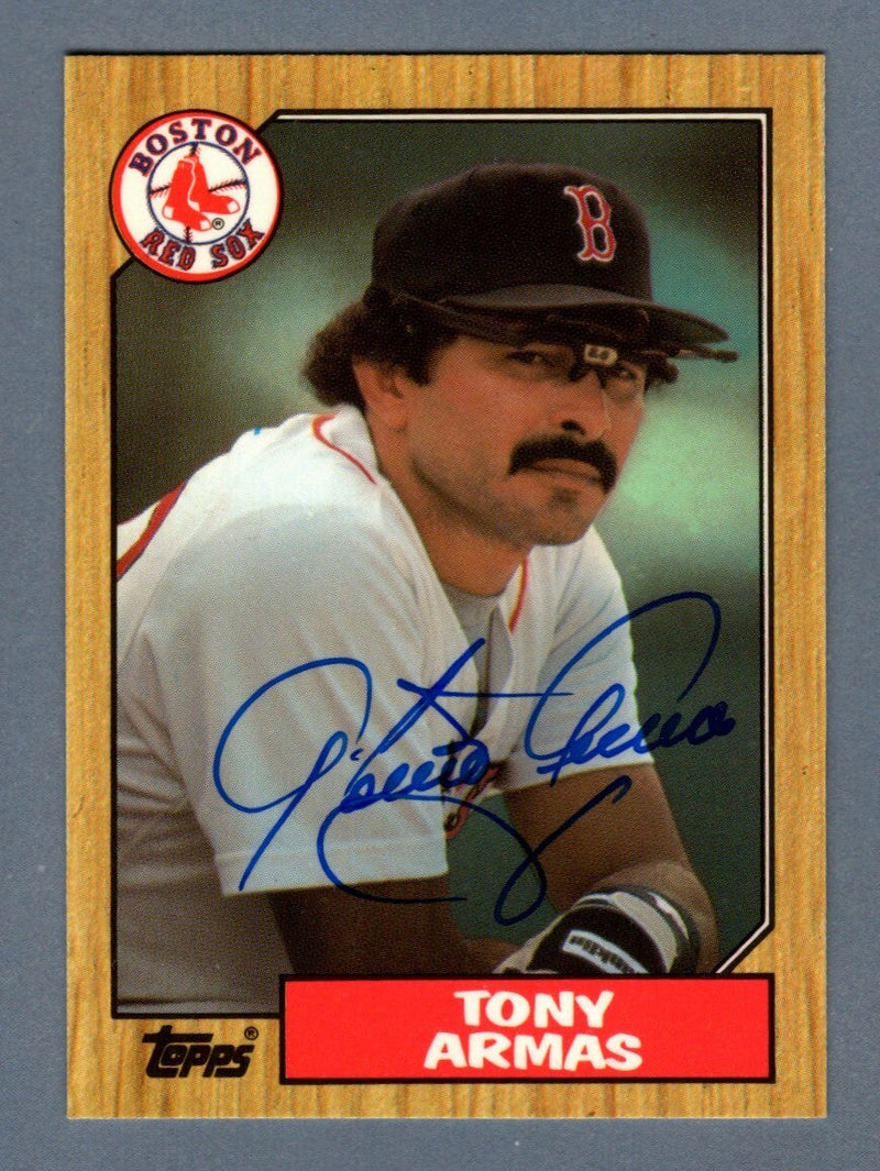 Tony Armas Signed Autographed 1987 Topps Tiffany #535 SP LSCM COA Boston Red Sox
