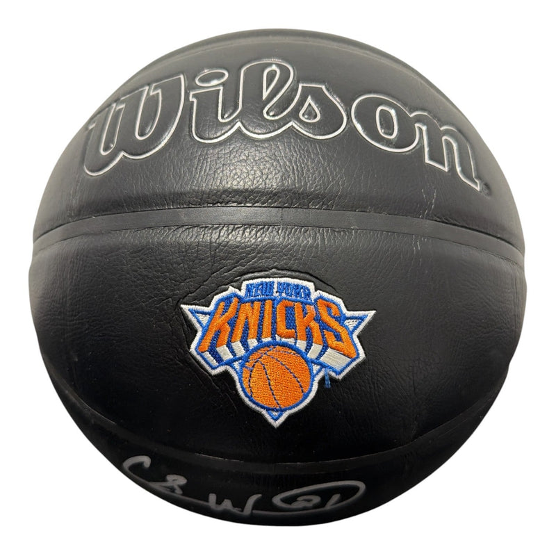 Charlie Ward Signed Black Knicks Wilson NBA Basketball w 99 ECF Champs JSA W COA