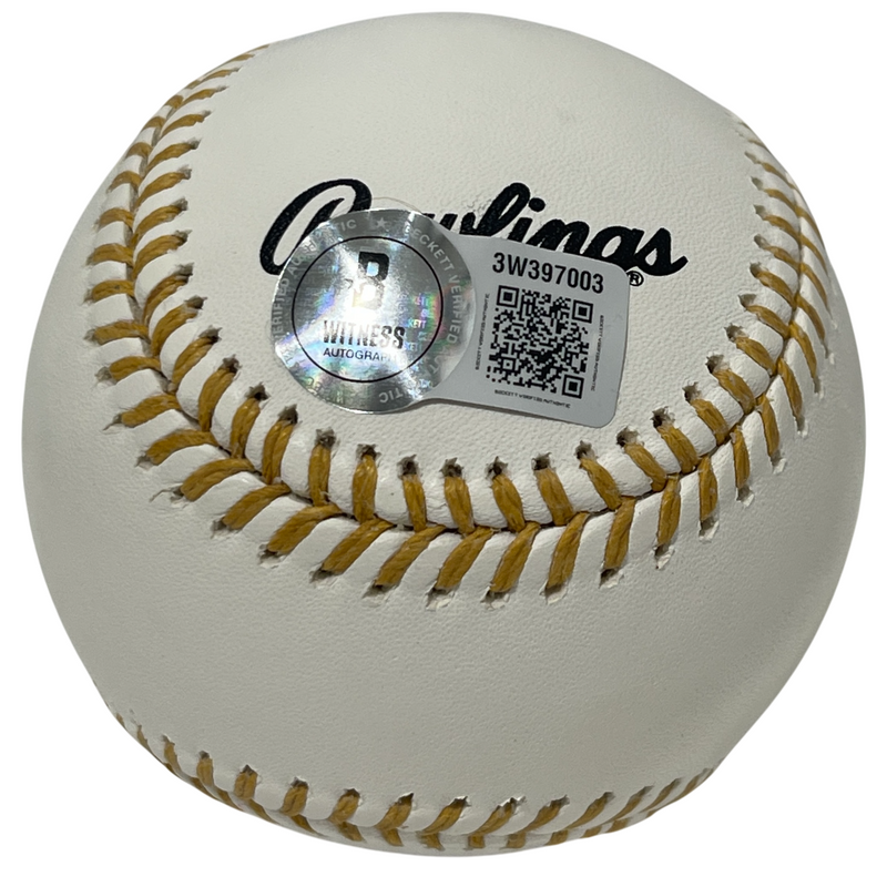 Adrian Beltre Signed Gold Glove Logo ROMLB Baseball Beckett WITNESS BAS COA
