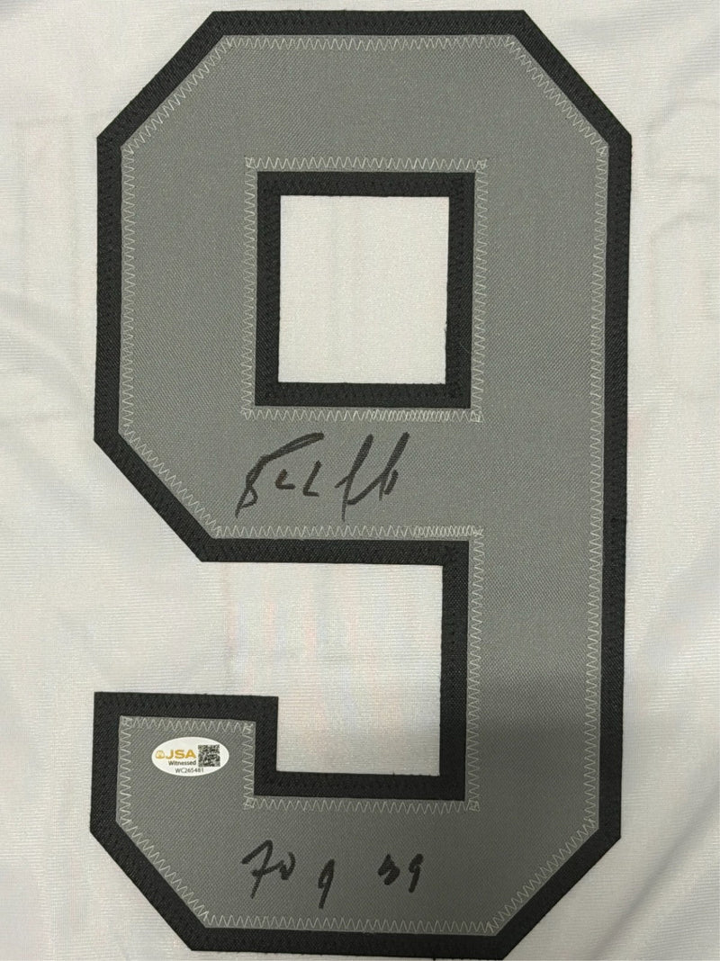 Bernie Nicholls Signed LA Kings White Custom Jersey w/ 70 Goals 89 JSA Wit. COA