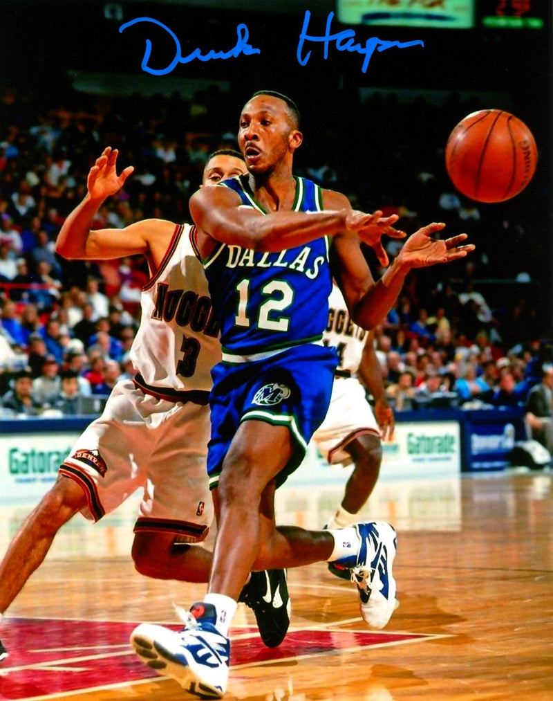 Derek Harper Signed Autographed Dallas Mavericks 8x10 Photo LSCM COA #3