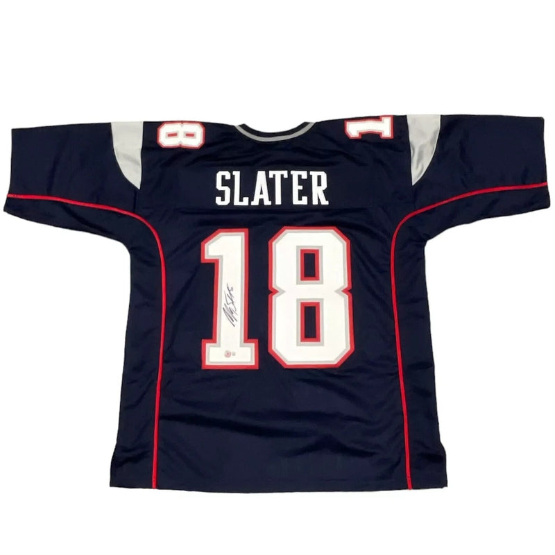 Matthew Slater Signed Patriots Custom Jersey Beckett Witness BAS COA