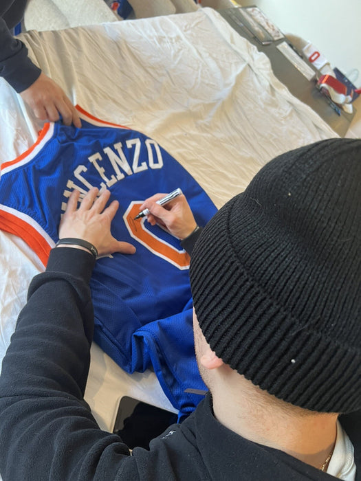 Donte DiVincenzo Signed NY Knicks Custom Jersey w/ Big Ragu Beckett W BAS COA