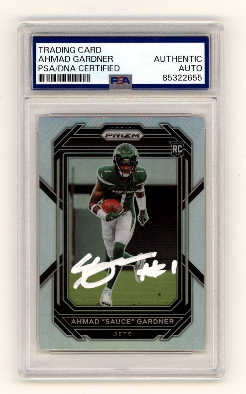Ahmad Sauce Gardner 2022 Panini Prizm Silver #341 Rookie RC Signed PSA Auth Auto