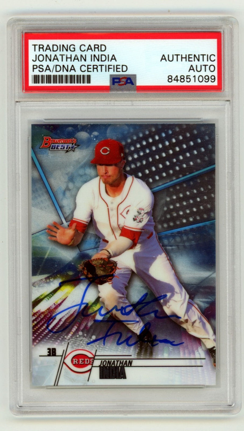 Jonathan India 2018 Bowman's Best #TP-14 Rookie RC Signed PSA Authentic Auto