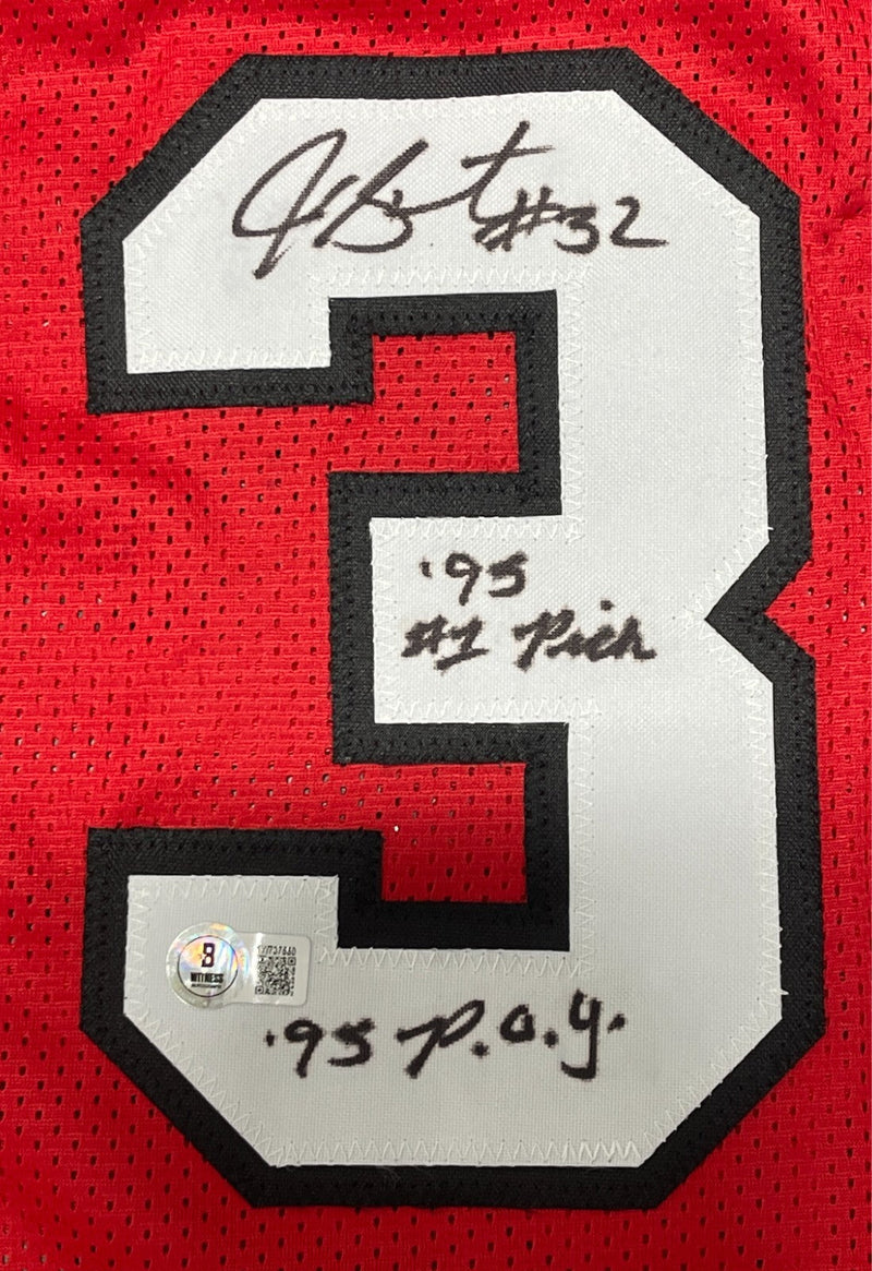 Joe Smith Signed Maryland Custom Jersey w/ 2 Ins Beckett Witness BAS COA
