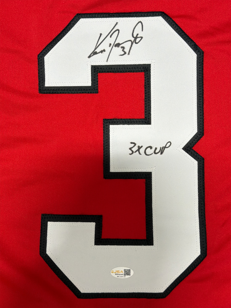 Ken Daneyko Signed New Jersey Devils Custom Jersey w/ 3x Cup JSA Witness COA