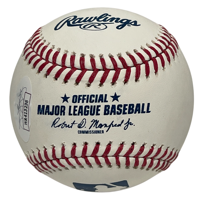 Mike Hampton Signed Auto ROMLB Baseball w/ 2000 NLCS MVP + 2 Ins JSA COA Mets