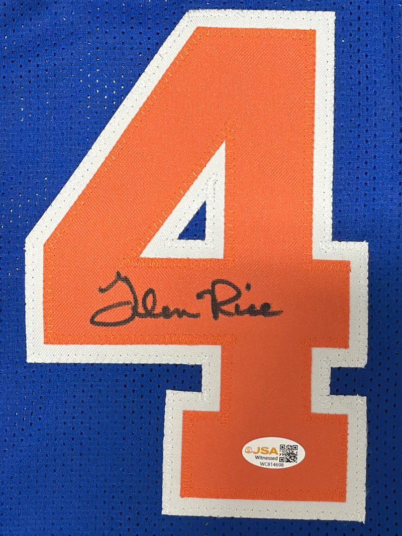 Glen Rice Signed Autographed New York Knicks Custom Jersey JSA Witness COA