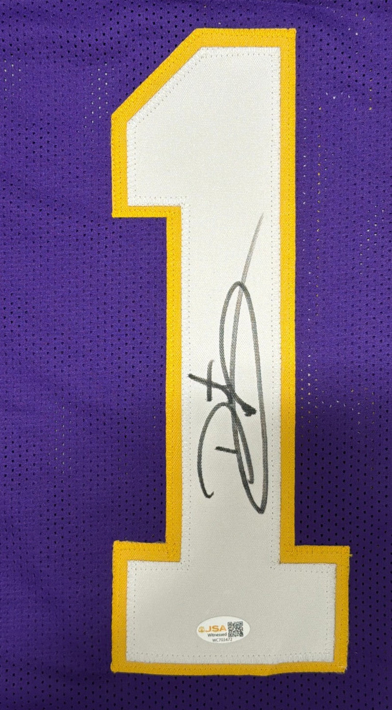 Daunte Culpepper Signed Autographed Minnesota Vikings Custom Jersey JSA Wit. COA