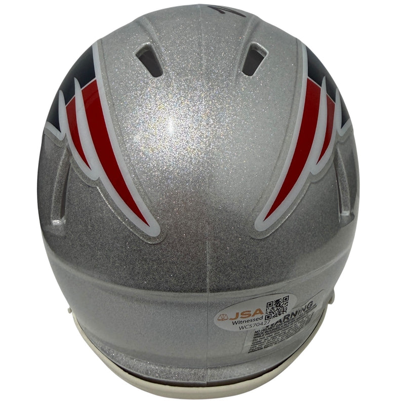 Malcolm Butler Signed New England Patriots Speed Mini Helmet JSA Witness COA