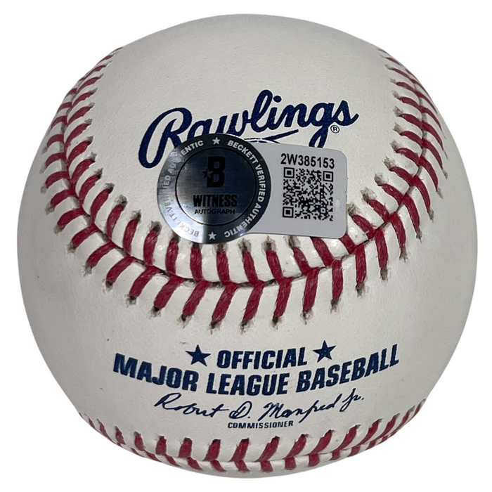 Vince Coleman Signed Autographed ROMLB Baseball Beckett Witness BAS COA