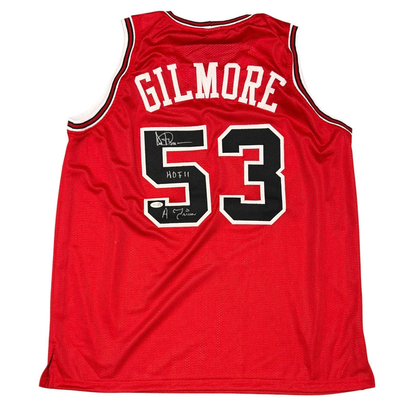 Artis Gilmore Signed Chicago Bulls Custom Jersey w/ 2x Ins JSA Witness COA