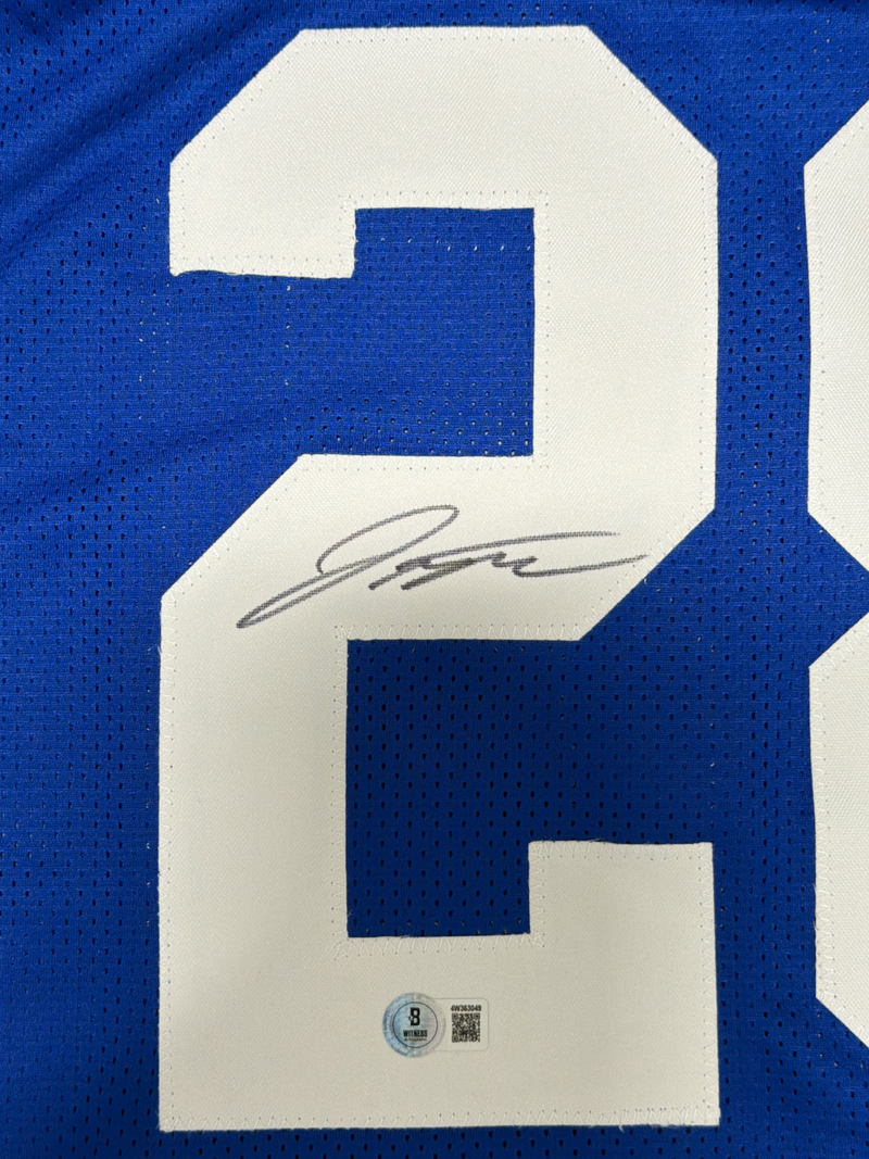 Jonathan Taylor Signed Indianapolis Colts Custom Jersey Beckett Witness BAS COA