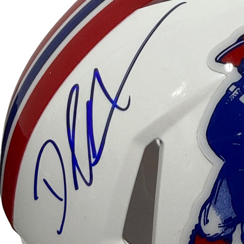 David Andrews Signed Patriots TB Mini Helmet w/ 2x SB Champ JSA Witness COA