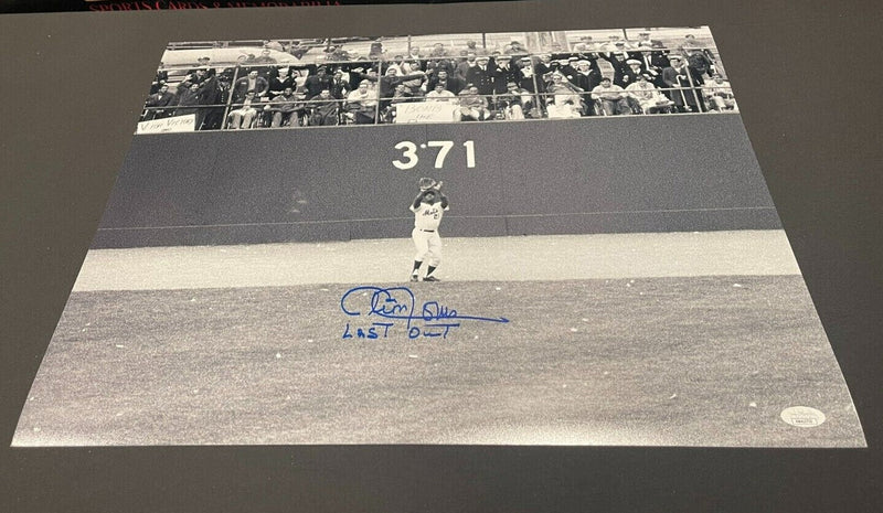 Cleon Jones Signed New York Mets 16x20 Photo "Last Out" JSA WIT COA