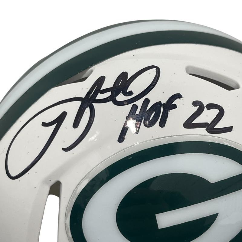 LeRoy Butler Signed Packers ALT Mini Helmet w/ HOF 22 Beckett Witness BAS COA