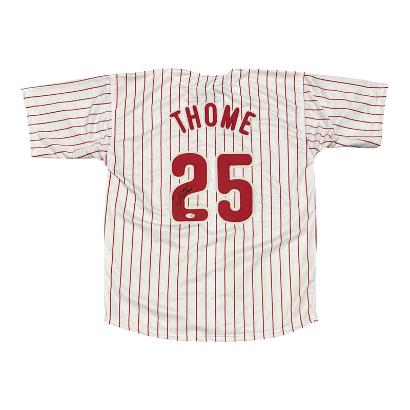 Jim Thome Signed Autographed Philadelphia Phillies Custom Jersey JSA Witness COA