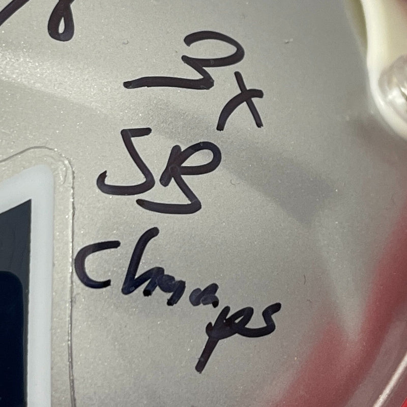 Matthew Slater Signed Patriots Speed Mini Helmet 3x SB Champs Beckett W BAS COA