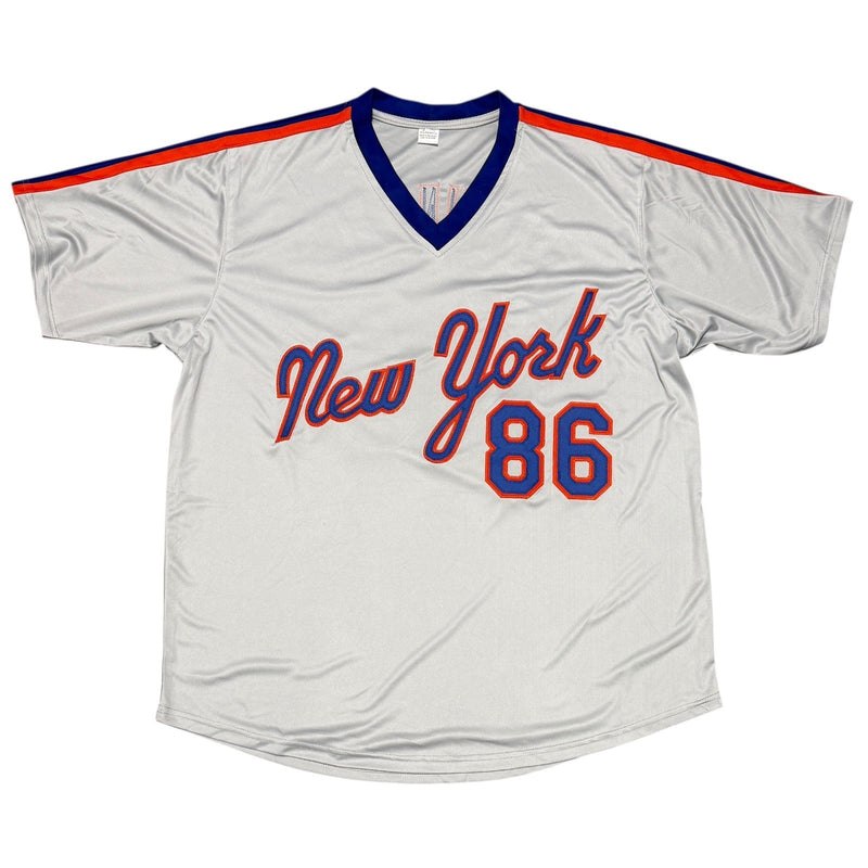 Gooden Darling Ojeda Fernandez Signed Custom Mets Jersey w/ 86 Champs JSA W COA