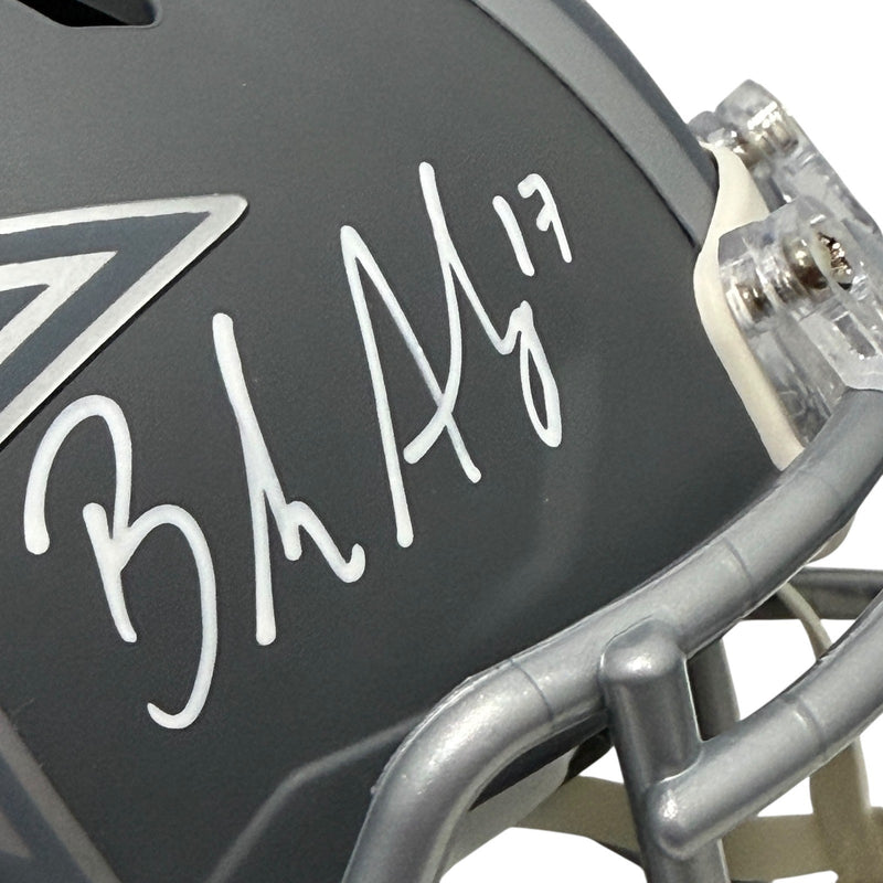 Brandon Aubrey Signed Dallas Cowboys Slate Mini Helmet Beckett Witness BAS COA