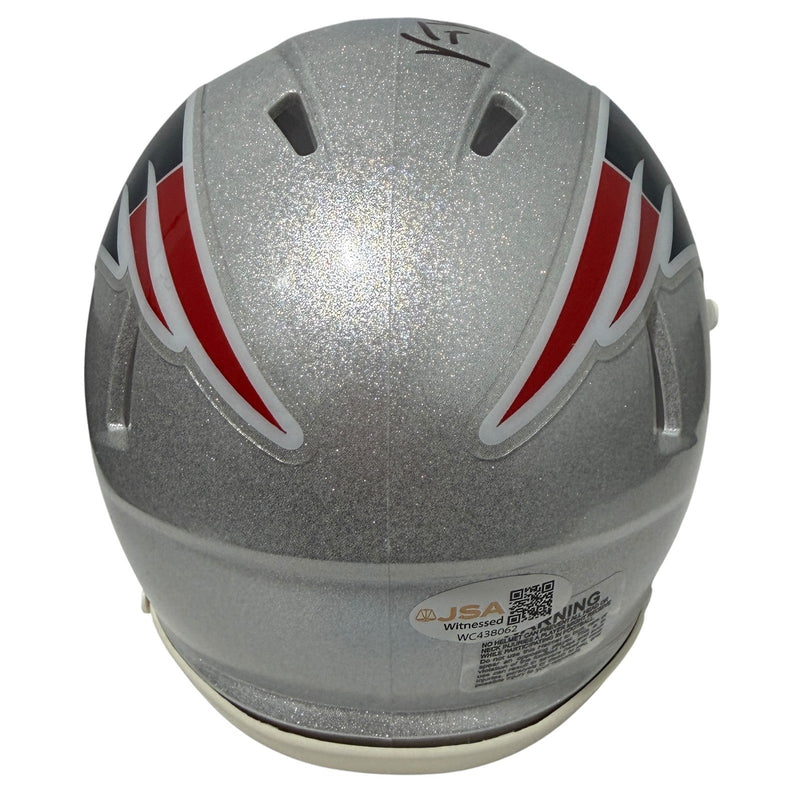 Vince Wilfork Signed New England Patriots Speed Mini Helmet JSA Witness COA
