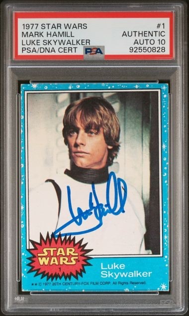 Mark Hamill 1977 Topps Star Wars #1 Luke Skywalker Signed PSA 10 Auto Authentic